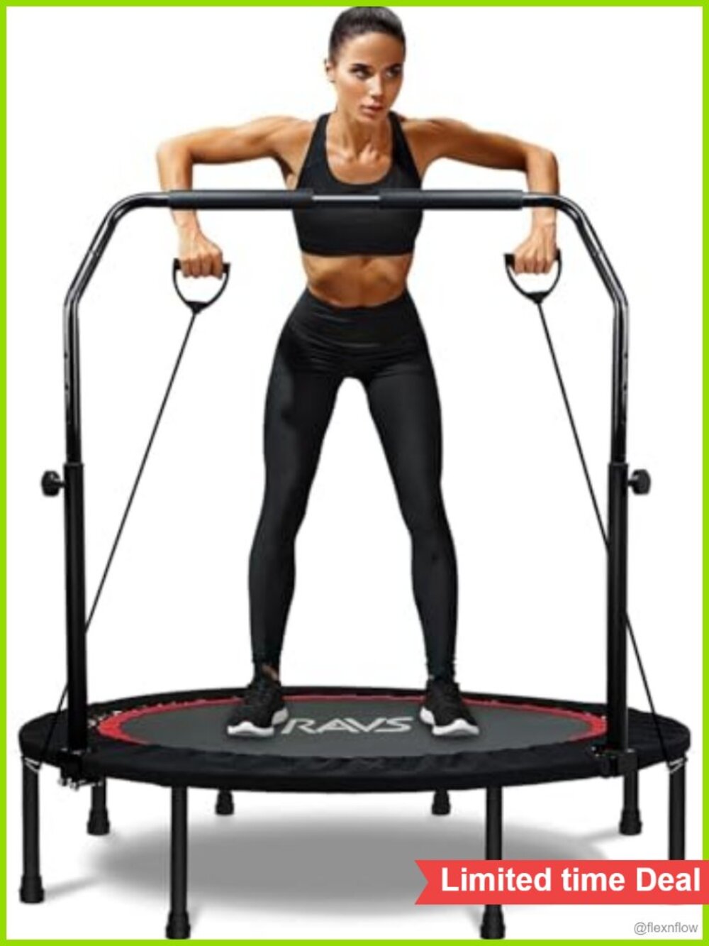 Foldable Rebounder Trampoline for Adults - 40/48 inch, Steel Frame, Adjustable